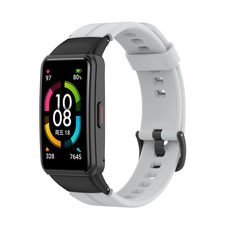 For Honor Band 7 Solid Color Silicone Watch Band