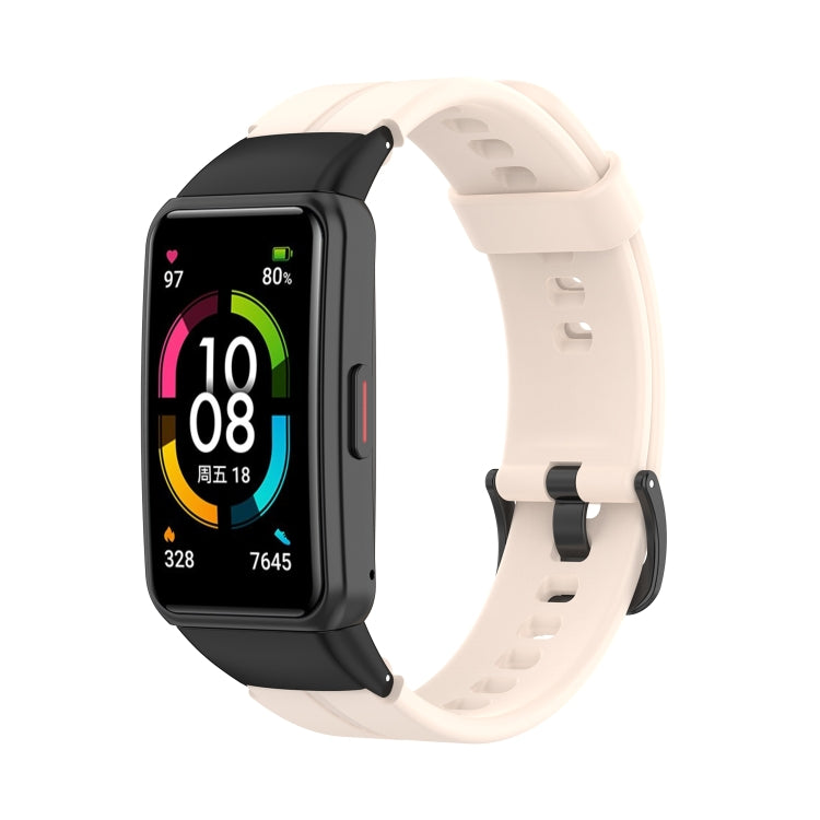 For Honor Band 7 Solid Color Silicone Watch Band