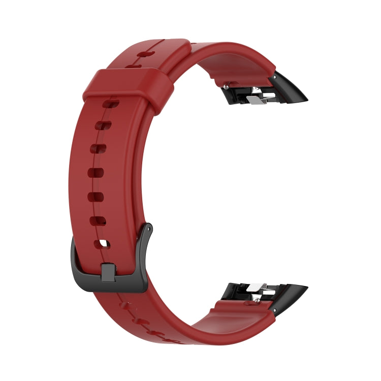 For Honor Band 7 Solid Color Silicone Watch Band