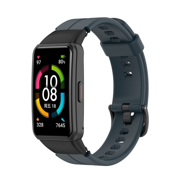For Honor Band 7 Solid Color Silicone Watch Band