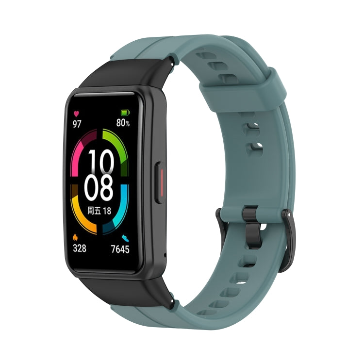 For Honor Band 7 Solid Color Silicone Watch Band