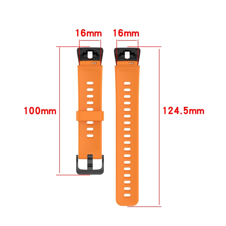For Honor Band 7 Solid Color Silicone Watch Band