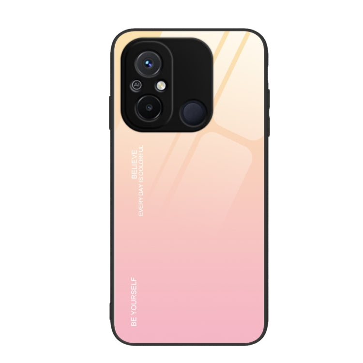 For Xiaomi Redmi 12C Gradient Color Glass Phone Case