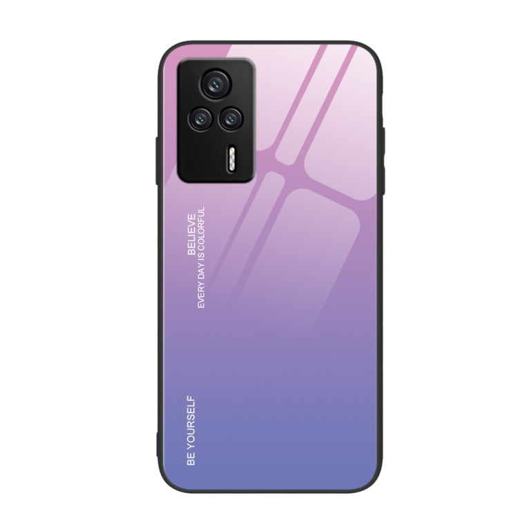For Xiaomi Redmi K60E Gradient Color Glass Phone Case