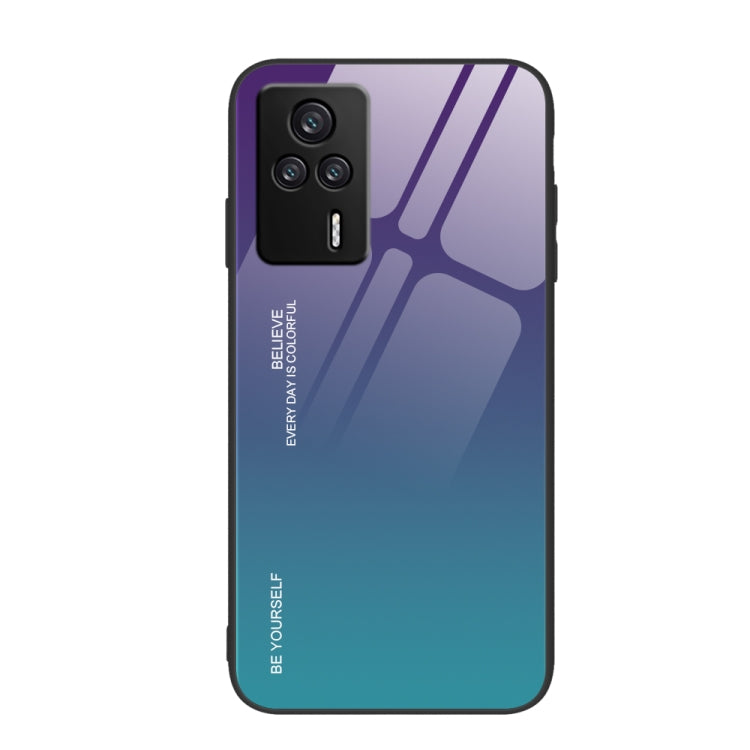 For Xiaomi Redmi K60E Gradient Color Glass Phone Case