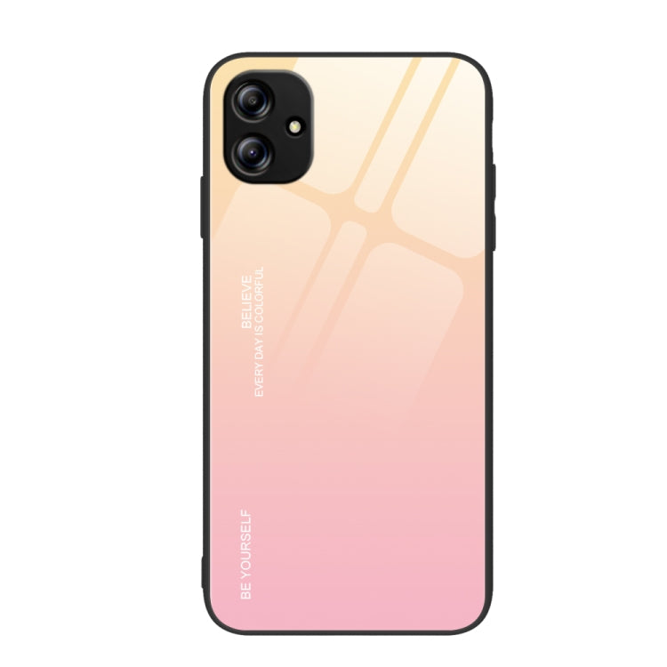 For Samsung Galaxy A04e Gradient Color Glass Phone Case