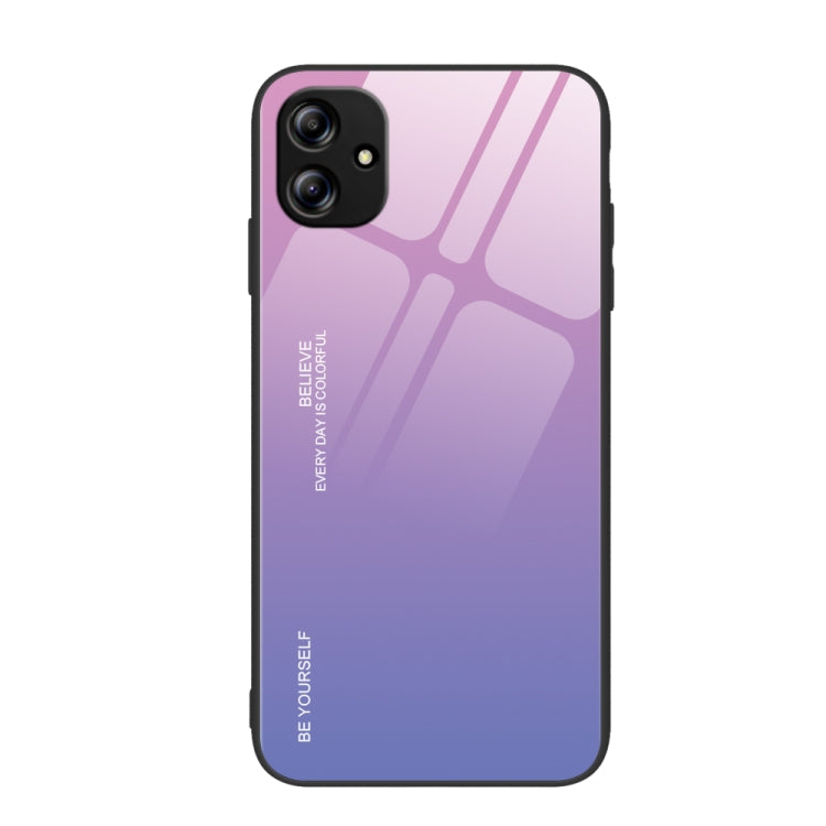 For Samsung Galaxy A04e Gradient Color Glass Phone Case