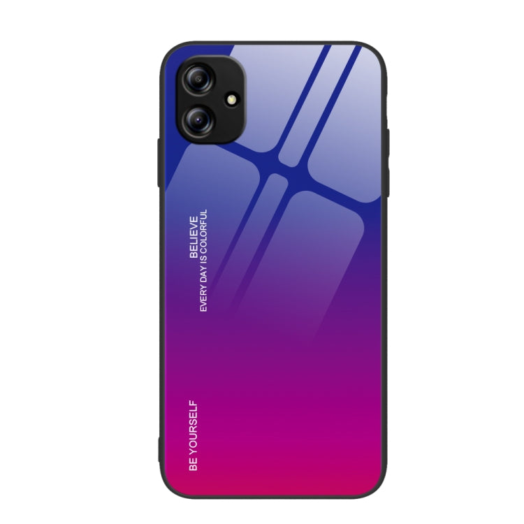 For Samsung Galaxy A04e Gradient Color Glass Phone Case