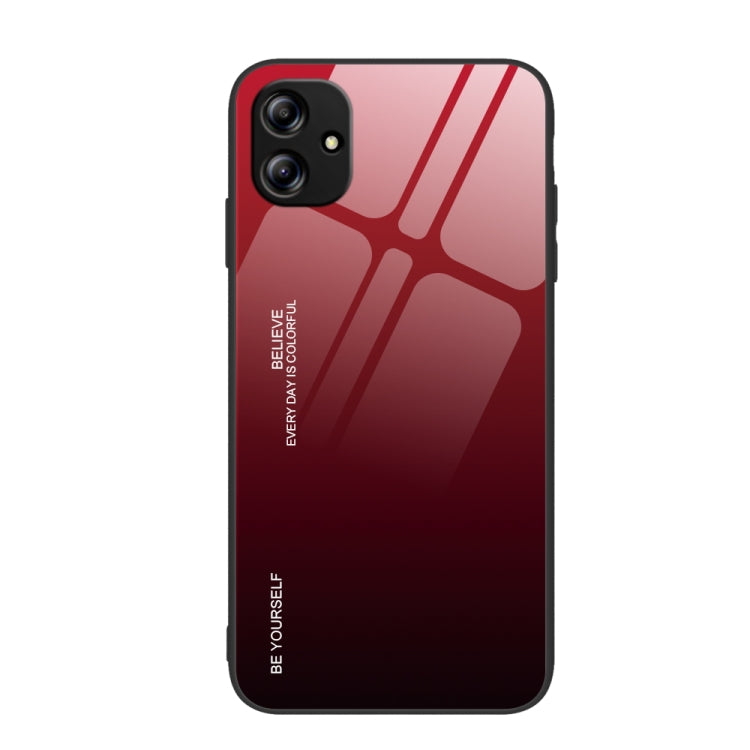 For Samsung Galaxy A04e Gradient Color Glass Phone Case