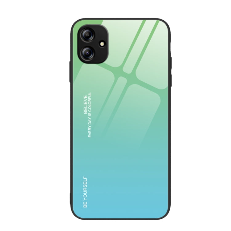 For Samsung Galaxy A04e Gradient Color Glass Phone Case