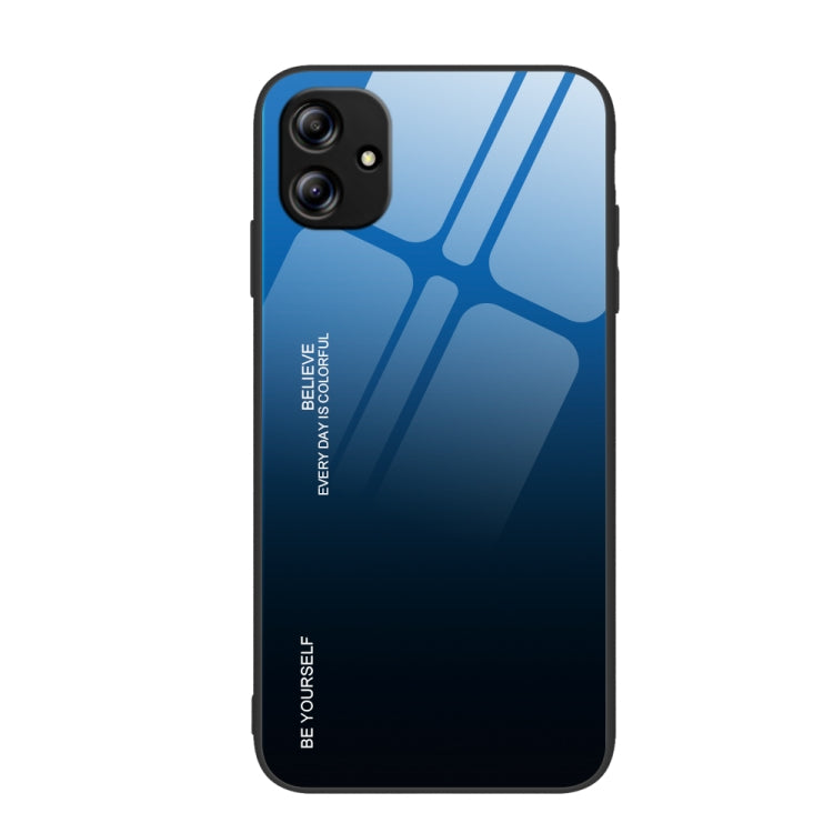 For Samsung Galaxy A04e Gradient Color Glass Phone Case