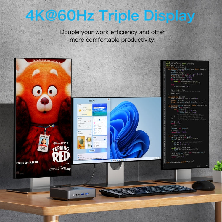 GMK KB9 Windows 11 Home Mini PC, 16GB+512GB, AMD Ryzen 5 5600U Quad Core, Support WiFi & BT