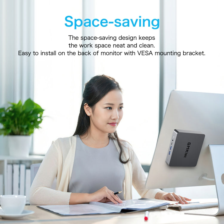 GMK KB9 Windows 11 Home Mini PC, 16GB+512GB, AMD Ryzen 5 5600U Quad Core, Support WiFi & BT