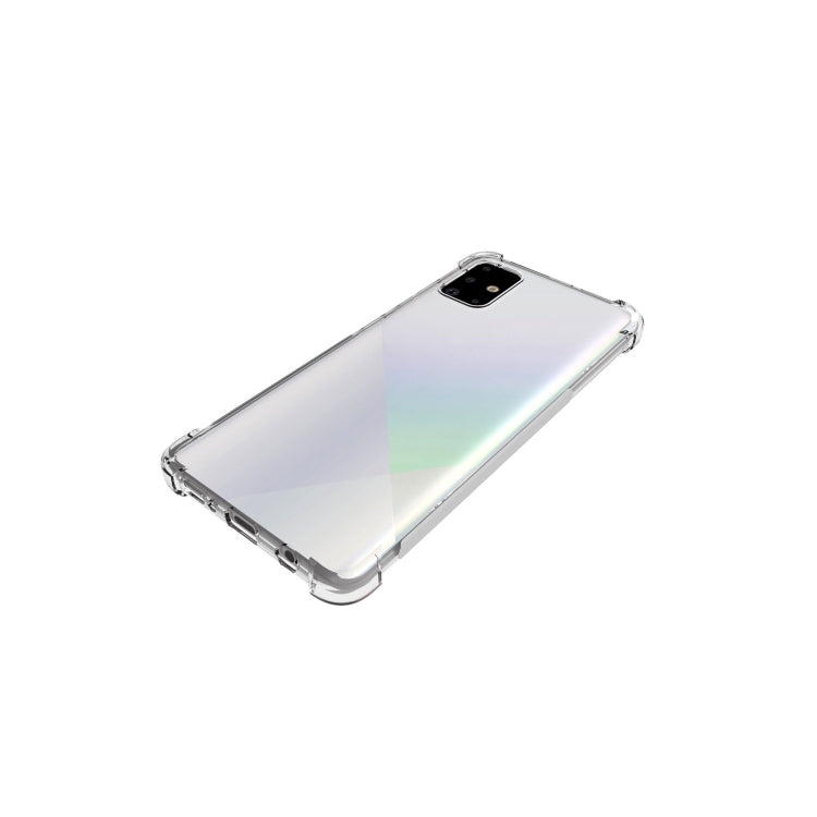For Galaxy A71 Shockproof Non-slip Waterproof Thickening TPU Protective Case(Transparent)