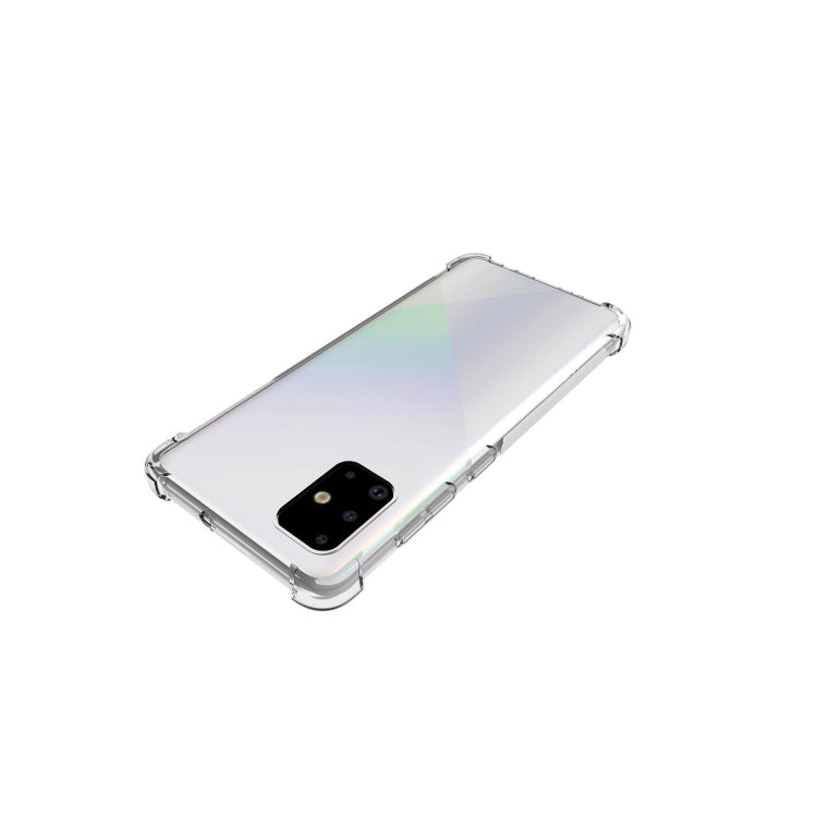 For Galaxy A71 Shockproof Non-slip Waterproof Thickening TPU Protective Case(Transparent)
