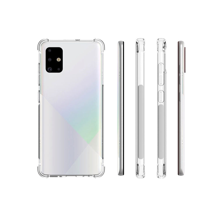 For Galaxy Note 10 Lite Shockproof Non-slip Waterproof Thickening TPU Protective Case(Transparent)