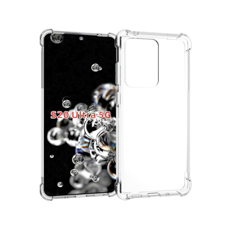 For Galaxy S20 Ultra Shockproof Non-slip Waterproof Thickening TPU Protective Case(Transparent)