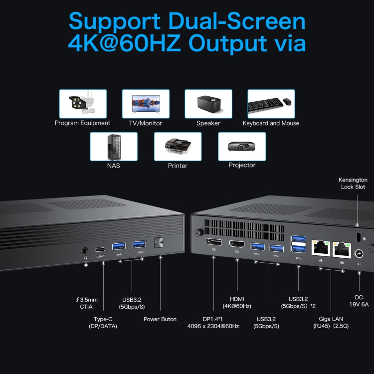 GMK KB12 Windows 11 Pro Mini PC, 16GB+512GB, Intel Core i7-10875H Octa Core
