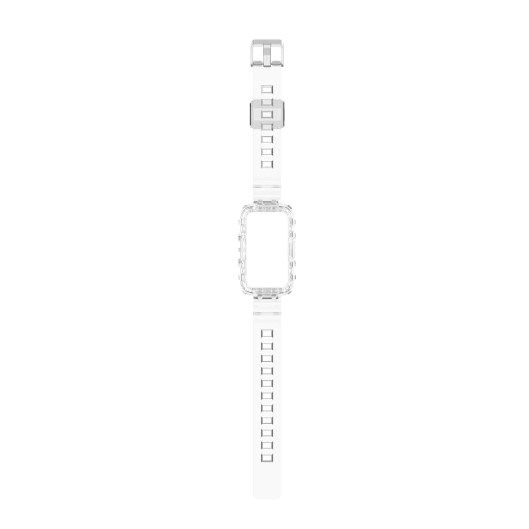 For Honor Band 7 Integrated Transparent Silicone Watch Band