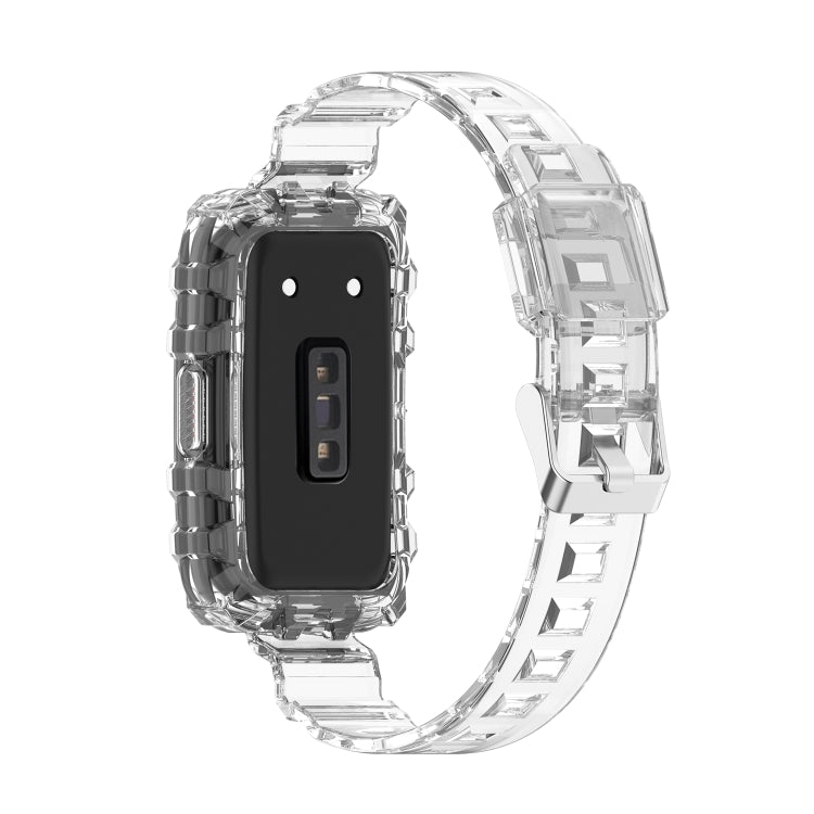 For Honor Band 7 Integrated Transparent Silicone Watch Band