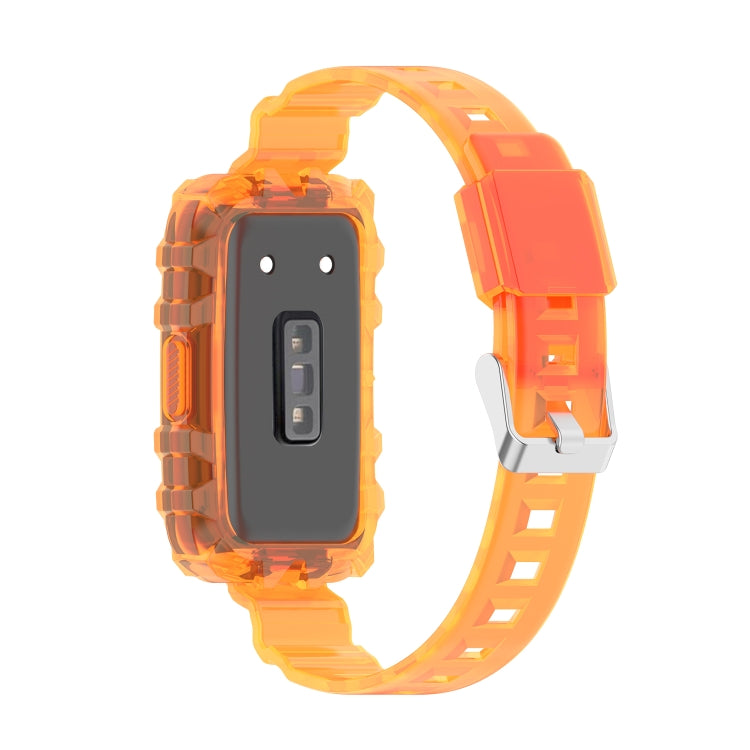 For Honor Band 7 Integrated Transparent Silicone Watch Band