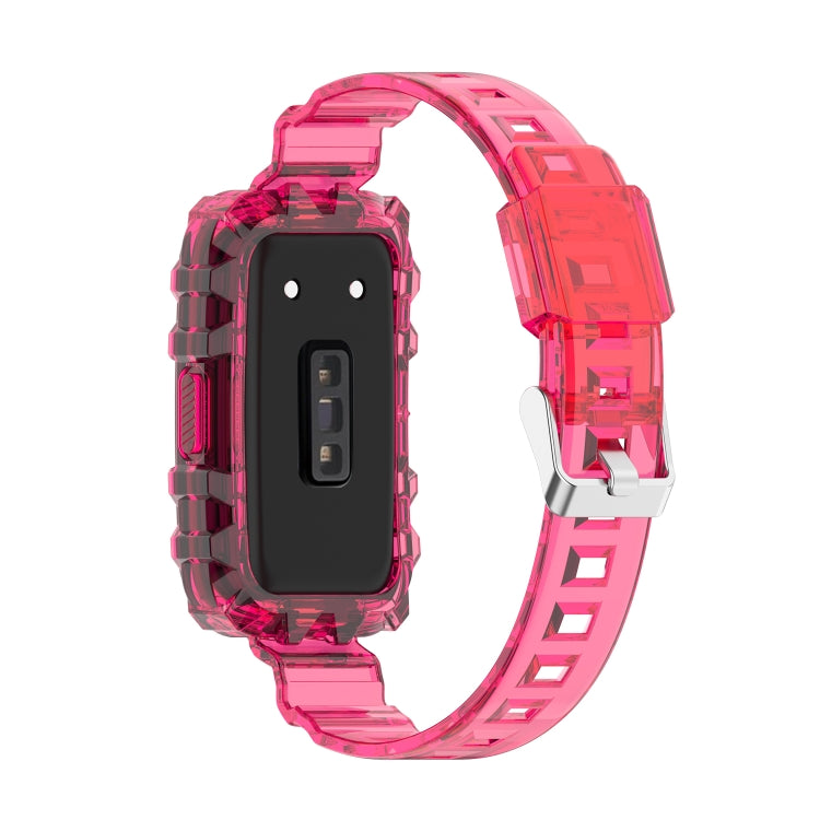 For Honor Band 7 Integrated Transparent Silicone Watch Band