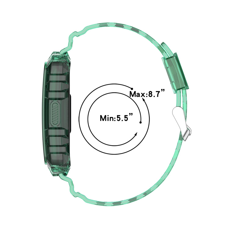 For Honor Band 7 Integrated Transparent Silicone Watch Band