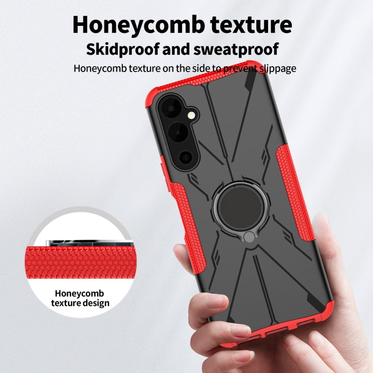 For Tecno Pova Neo 2 Armor Bear Shockproof PC + TPU Phone Case with Ring