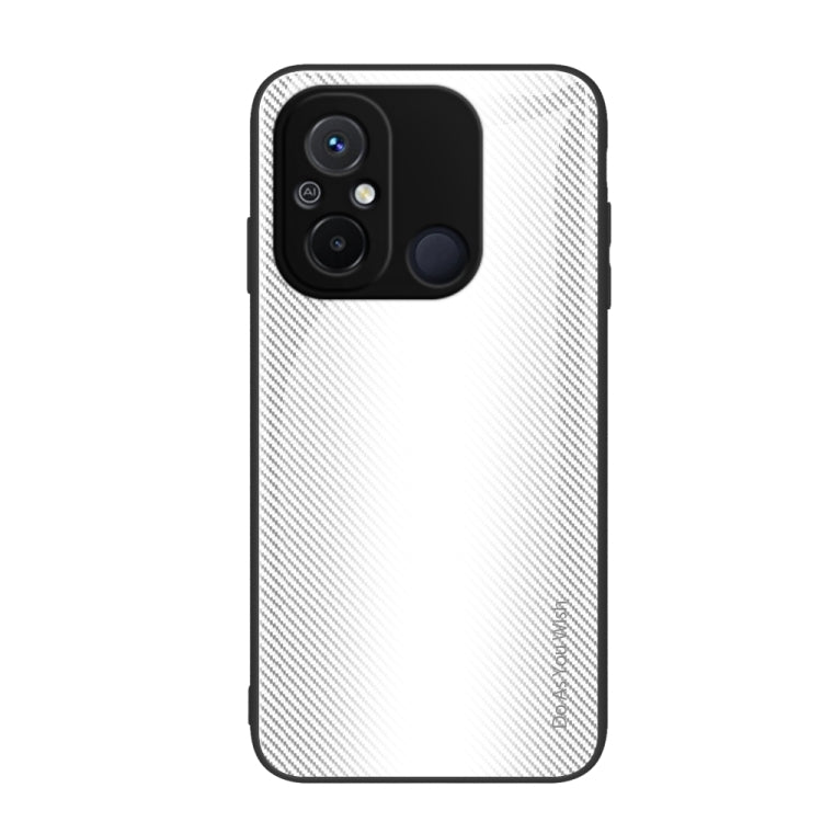 For Xiaomi Redmi 12C Texture Gradient Glass TPU Phone Case