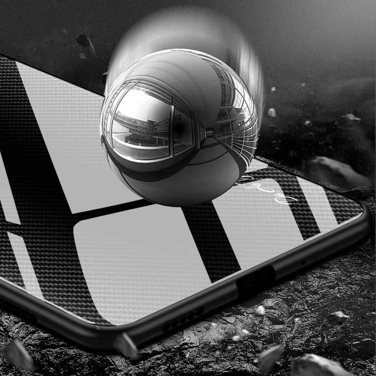 For Xiaomi Redmi 12C Texture Gradient Glass TPU Phone Case