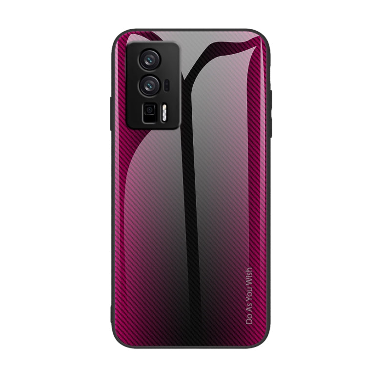 For Xiaomi Redmi K60/K60 Pro Texture Gradient Glass TPU Phone Case