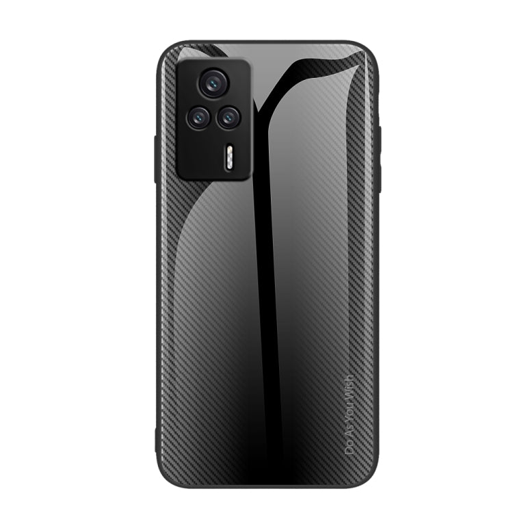 For Xiaomi Redmi K60E Texture Gradient Glass TPU Phone Case