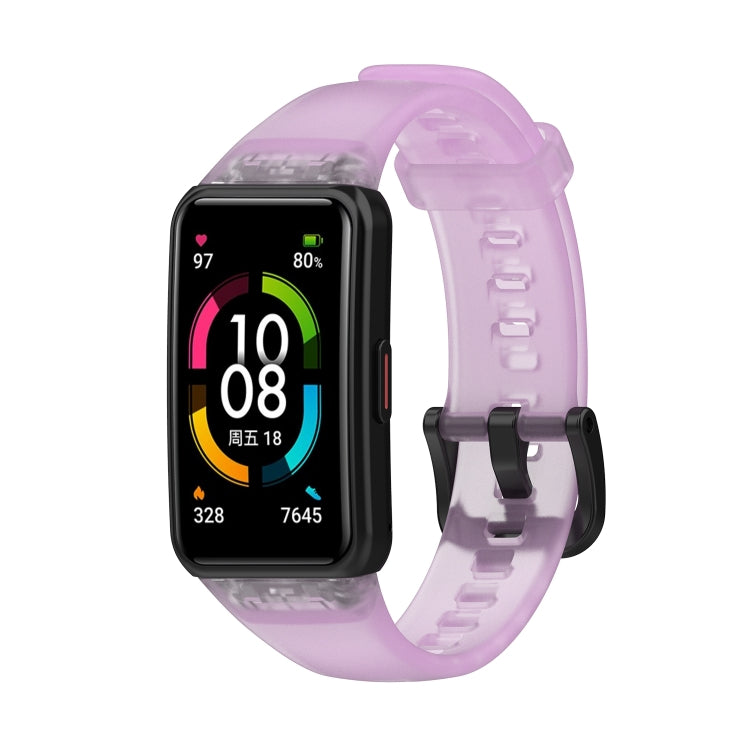 For Honor Band 7 Transparent TPU Watch Band