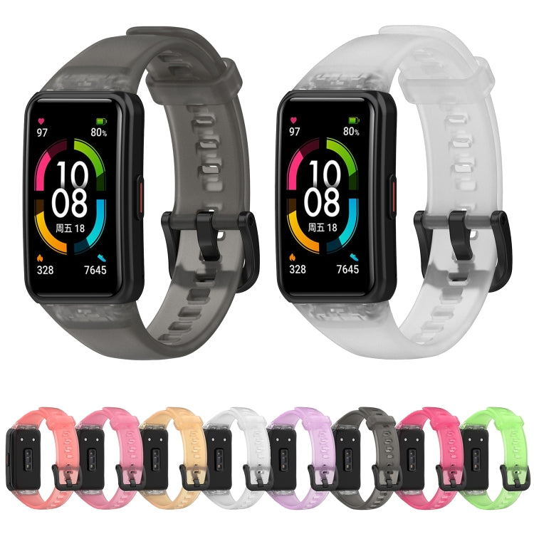 For Honor Band 7 Transparent TPU Watch Band