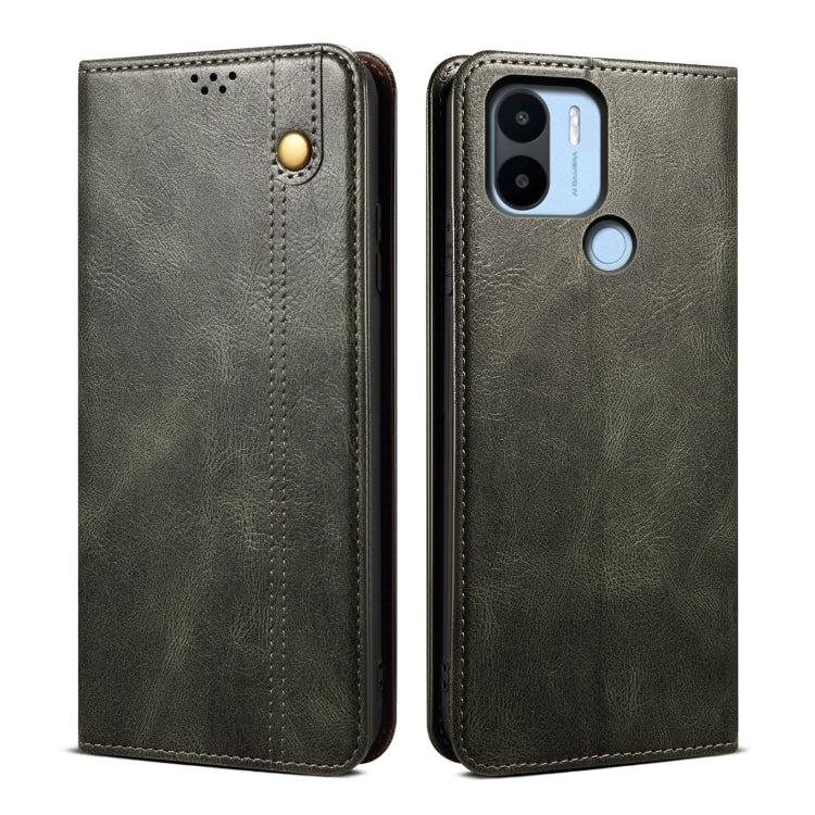 For Xiaomi Poco C50 Oil Wax Crazy Horse Texture Leather Phone Case