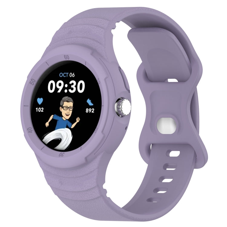 For Google Pixel Watch Leather Texture Silicone Integrated Watch Band