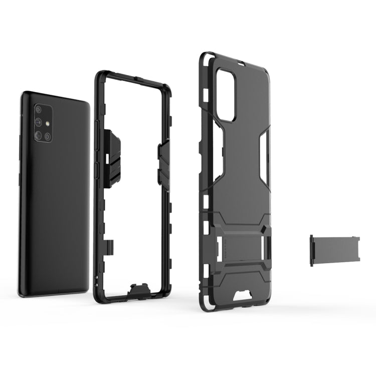 For Galaxy A71 5G PC + TPU Anti-fall Protective Case with Invisible Holder