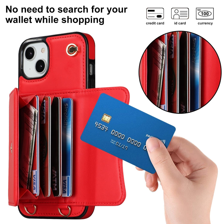 For iPhone 14 / 13 RFID Card Slot Phone Case with Long Lanyard