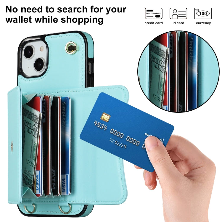 For iPhone 14 / 13 RFID Card Slot Phone Case with Long Lanyard