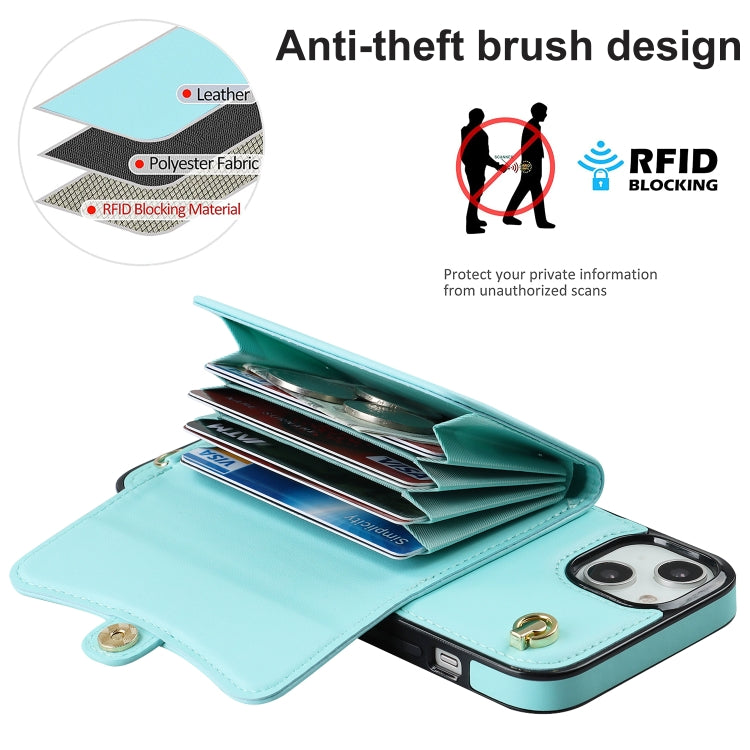 For iPhone 14 / 13 RFID Card Slot Phone Case with Long Lanyard