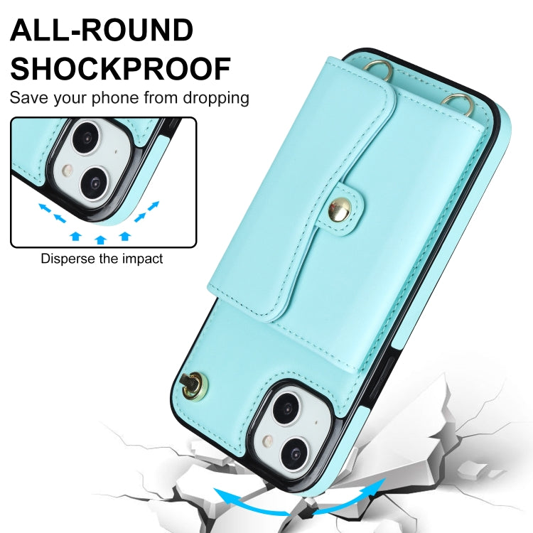 For iPhone 14 / 13 RFID Card Slot Phone Case with Long Lanyard