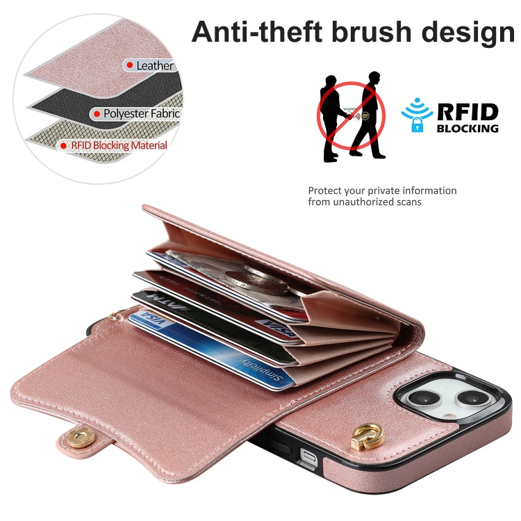 For iPhone 14 Plus RFID Card Slot Phone Case with Long Lanyard