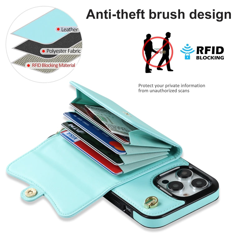 For iPhone 13 Pro Max RFID Card Slot Phone Case with Long Lanyard