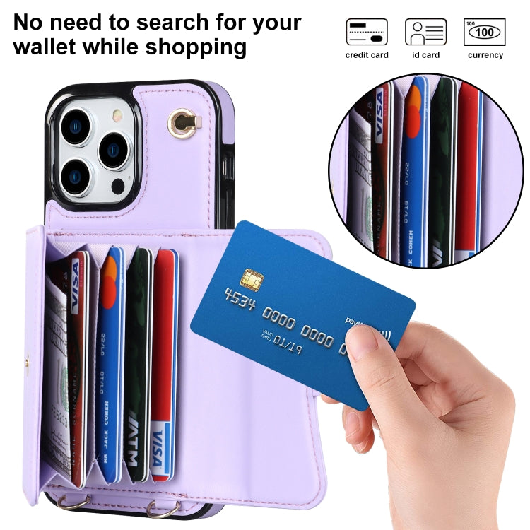 For iPhone 13 Pro Max RFID Card Slot Phone Case with Long Lanyard
