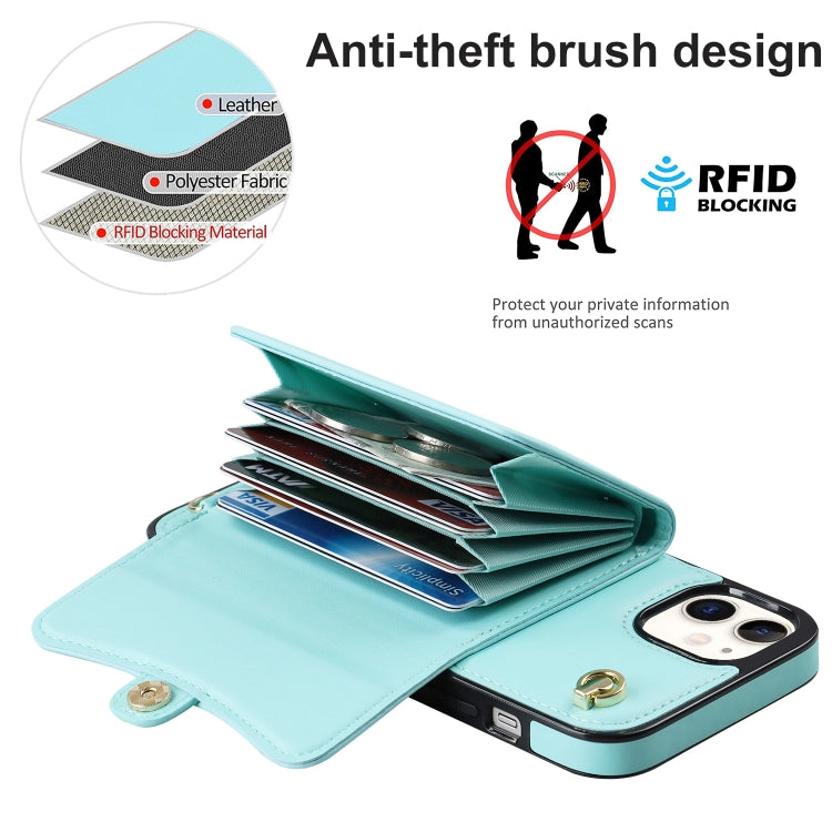 For iPhone 12 RFID Card Slot Phone Case with Long Lanyard