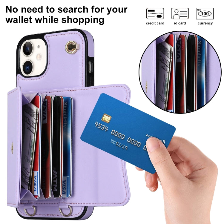 For iPhone 11 RFID Card Slot Phone Case with Long Lanyard