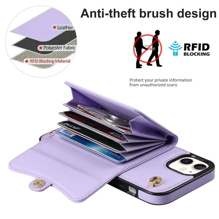 For iPhone 11 RFID Card Slot Phone Case with Long Lanyard