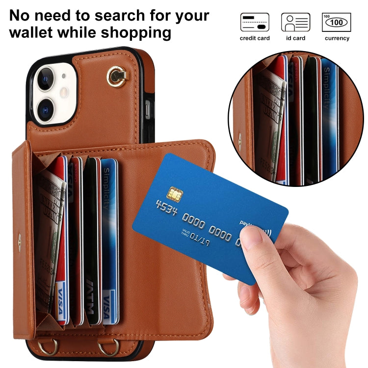 For iPhone 11 RFID Card Slot Phone Case with Long Lanyard