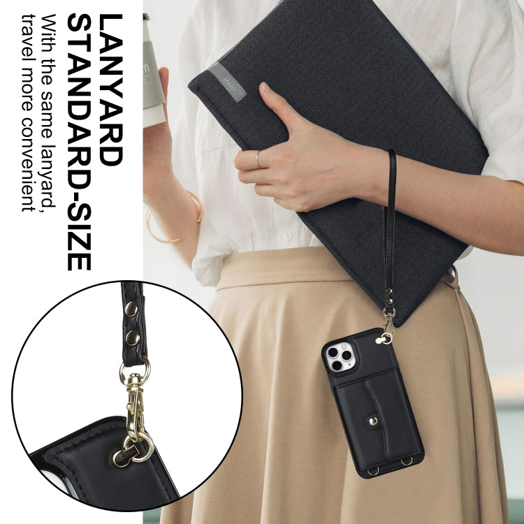 For iPhone 11 Pro RFID Card Slot Phone Case with Long Lanyard