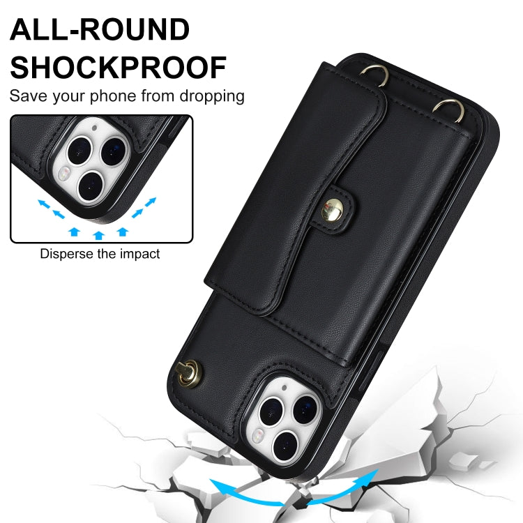 For iPhone 11 Pro RFID Card Slot Phone Case with Long Lanyard